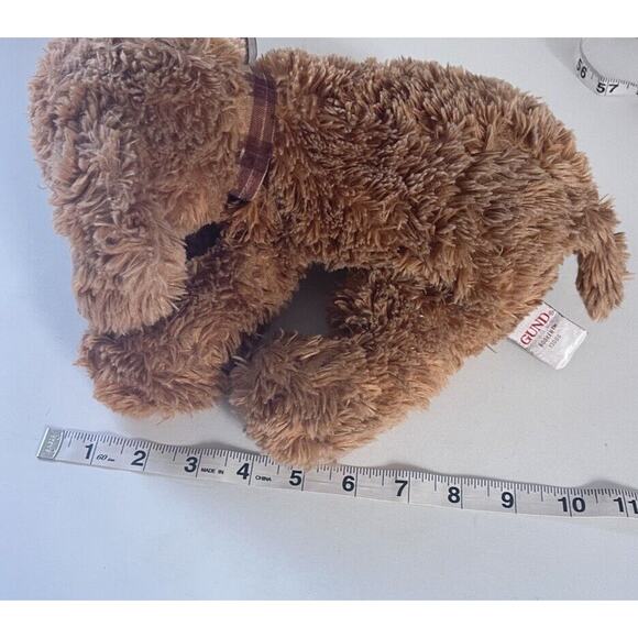 Gund Booker Puppy Plush Brown Floppy Dog with Bow - Picture 10 of 10